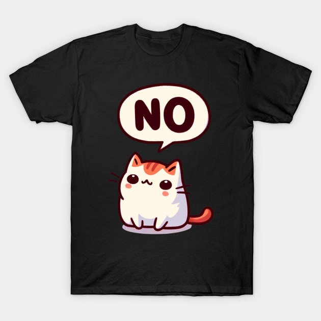 Cute Kitten Saying No T-Shirt by PhotoSphere